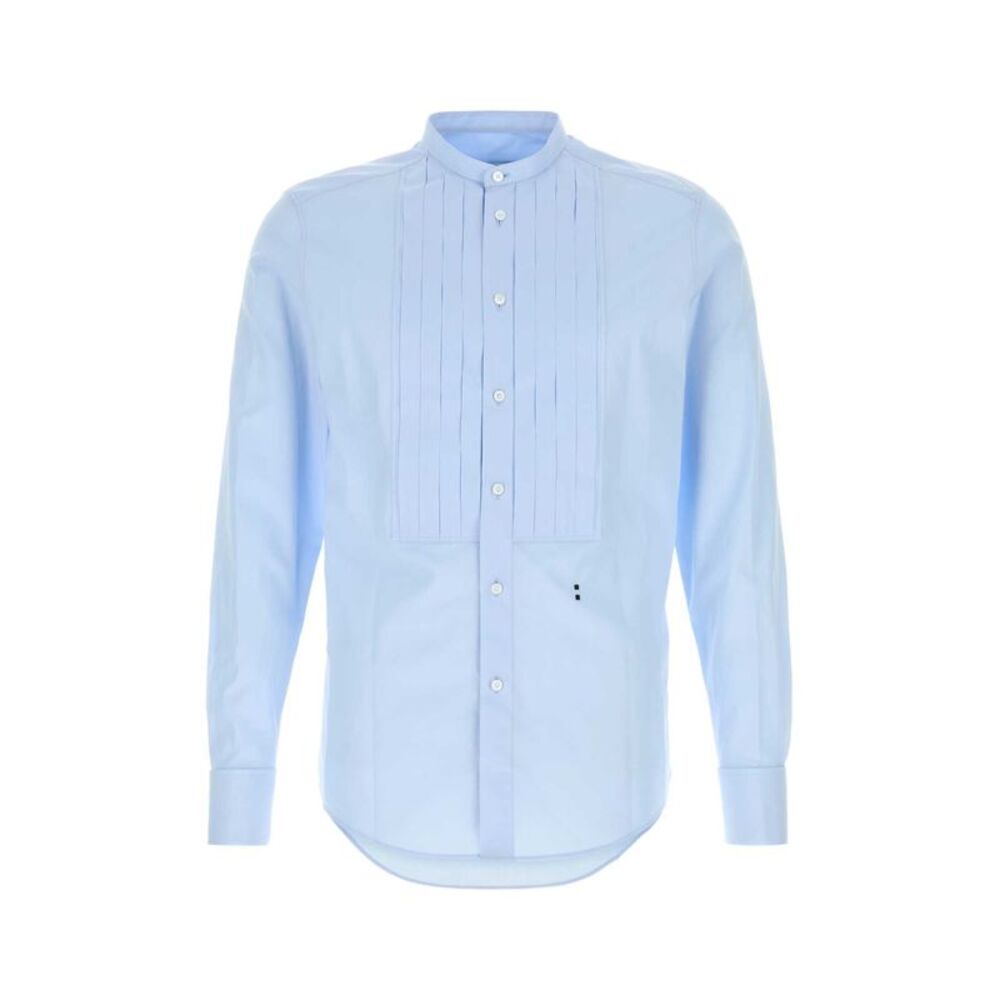 Fendi Men Light-Blue Poplin Shirt